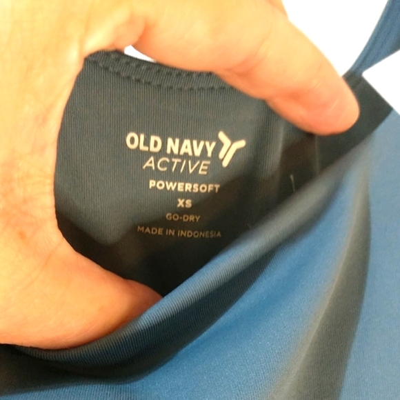 Old Navy Blue Gray Scoop Neck 1 piece, Retro Swimsuit Size XS Final Price Drop - Picture 3 of 7